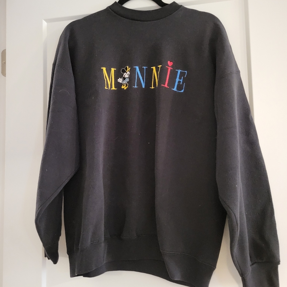 Minnie mouse spellout crewneck vintage disney xl